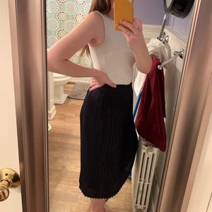 J. Crew factory pleated midi skirt